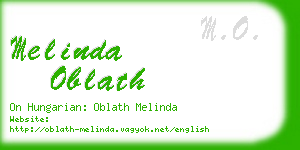 melinda oblath business card